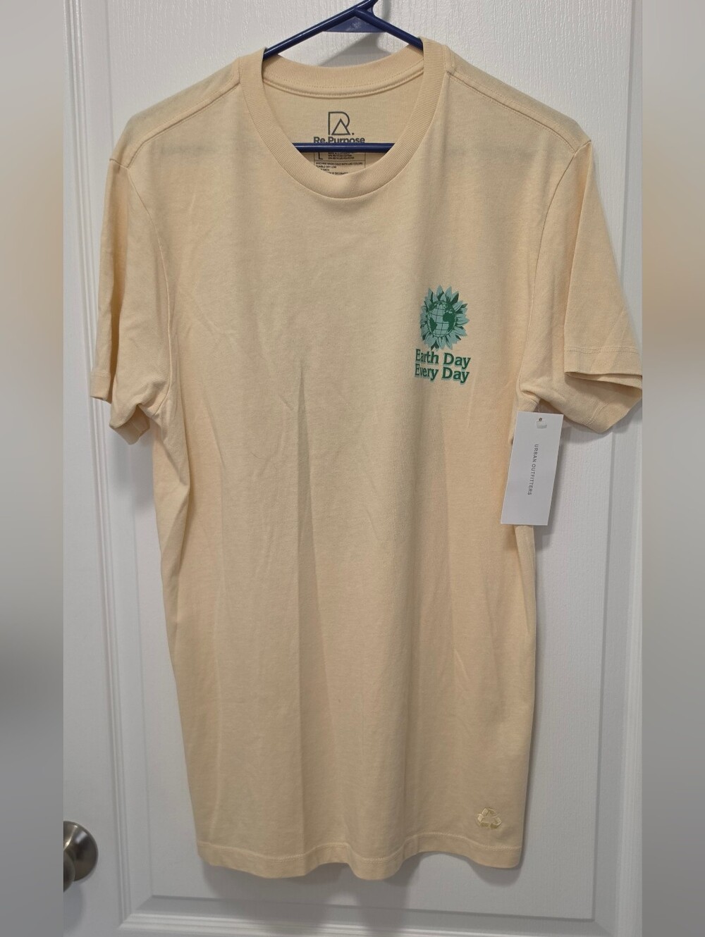 Earth Day Every Day Graphic Tee - Cream Urban Outfitters Re Purpose